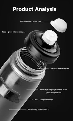 Electric bicycle water bottle cold insulation mountain road folding car water cup sports water bottle cycling equipment